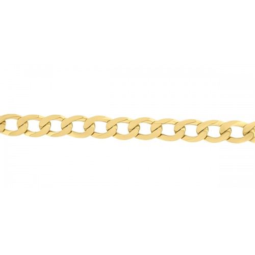 Gold chain 10kt, Gourmette 3.5mm